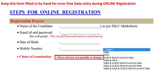 TANCET Application Form