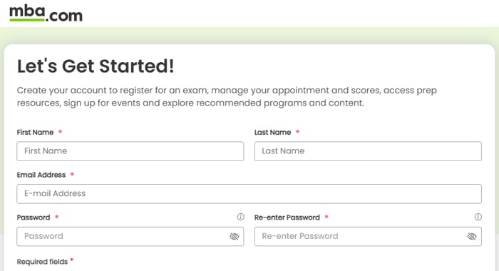 GMAT Registration Form