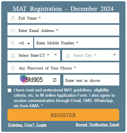 MAT Registeration Form