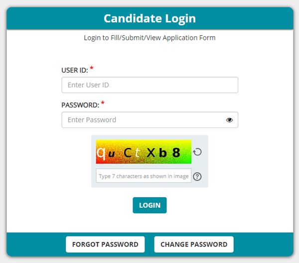 CAT Login Form